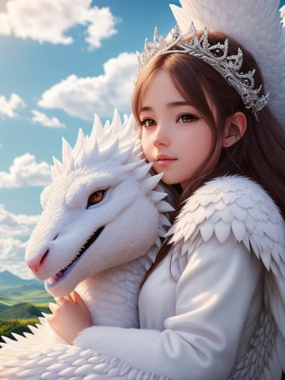 00156-365025782-,the beautiful scene render that a beautiful girl lies in the arms of a huge white dragon in the fairyland surrounded by white c.png